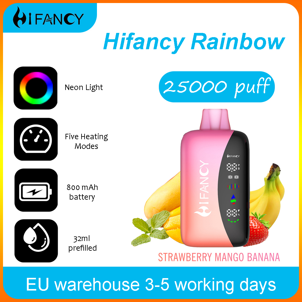 Disposable vape Hifancy Rainbow Strawberry Mango Banana
