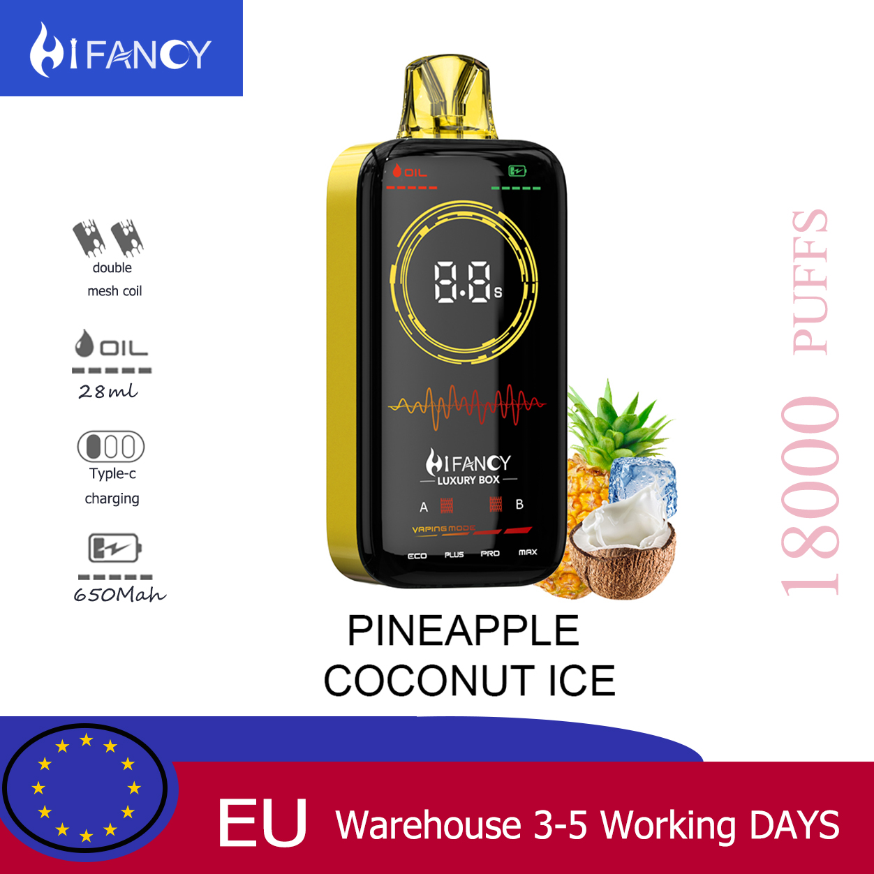 Disposable vape Hifancy Luxury Box 18000