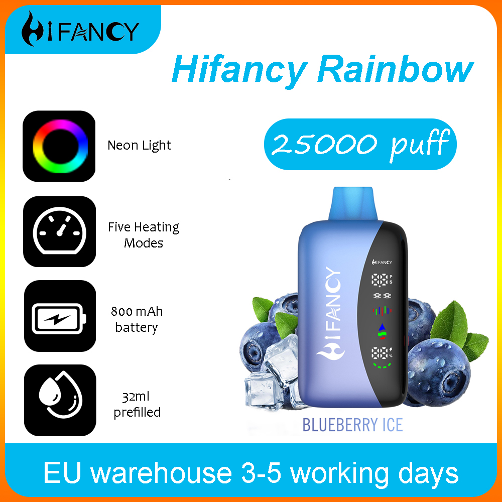 Disposable vape Hifancy Rainbow 25000 Disposable vape Hifancy Rainbow 25000 Blueberry Ice
