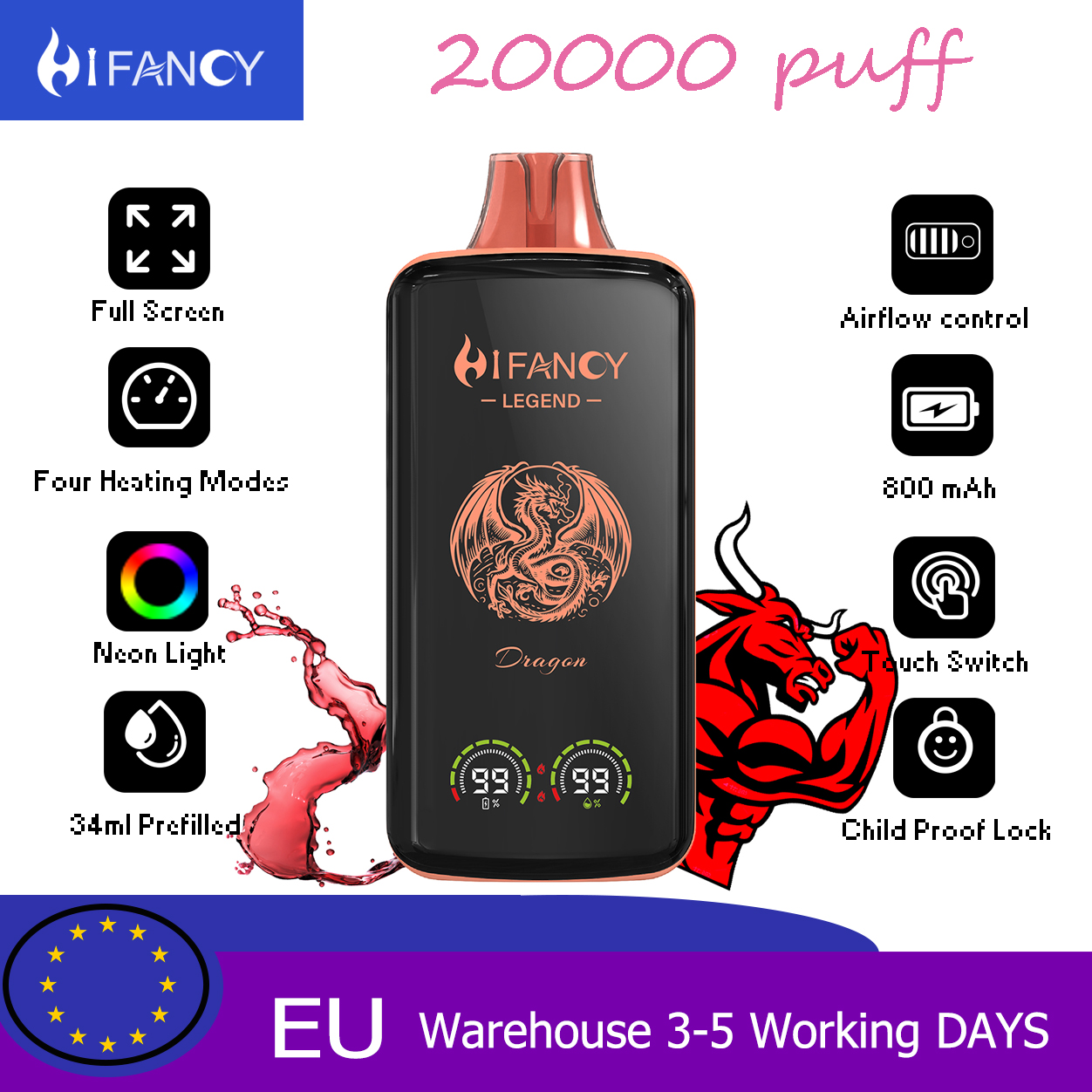Disposable vape Hifancy Legend 20000