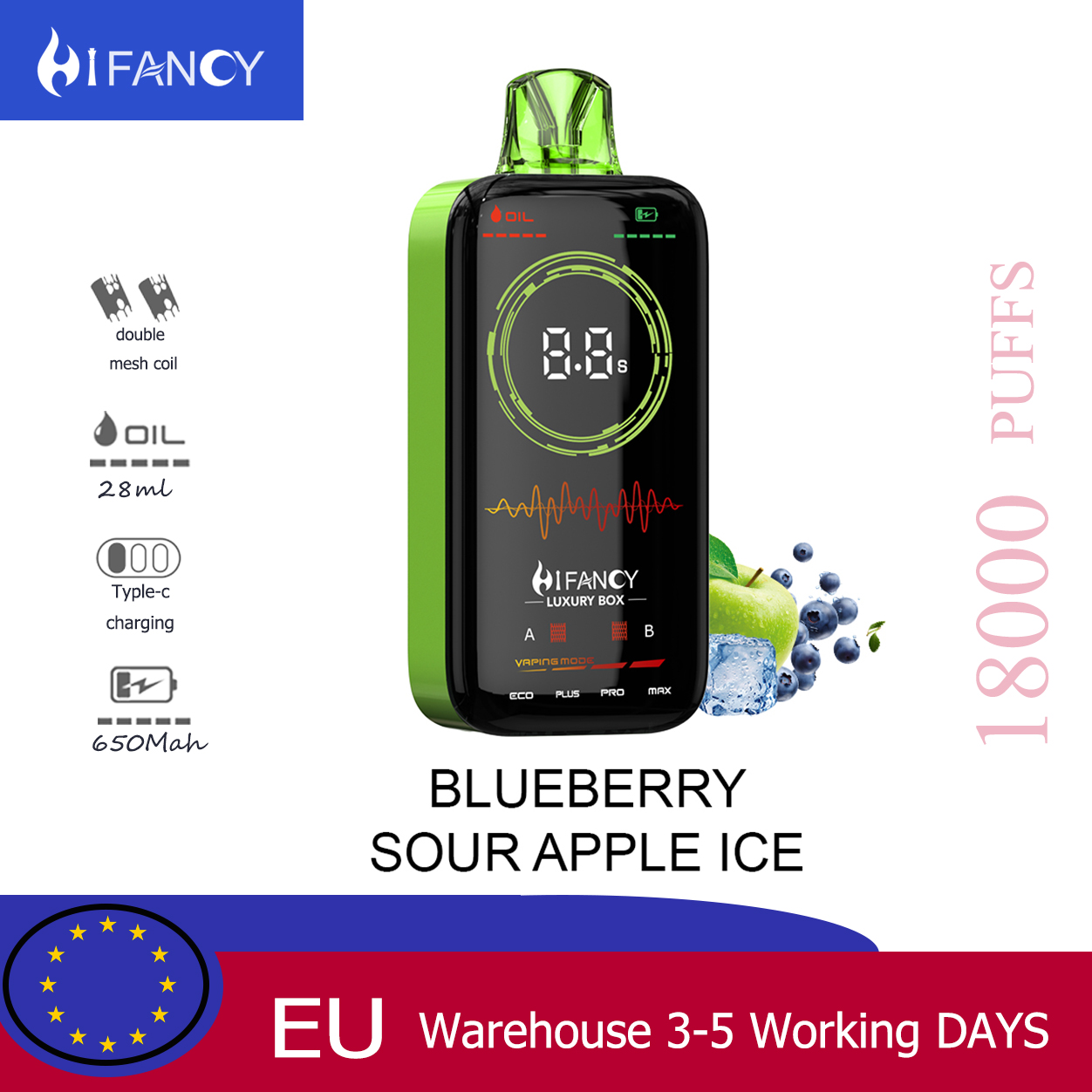 Disposable vape Hifancy Luxury Box 18000