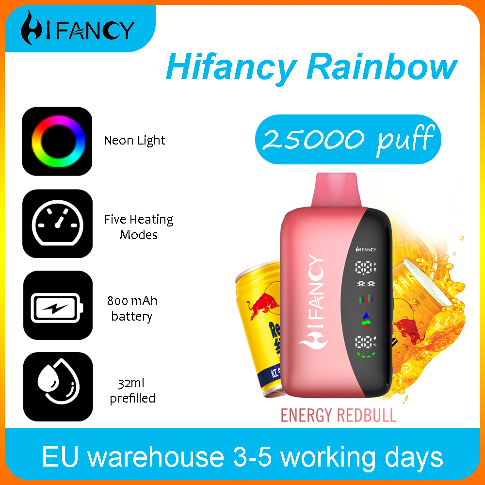 Disposable vape Hifancy Rainbow 25000 Energy Redbull