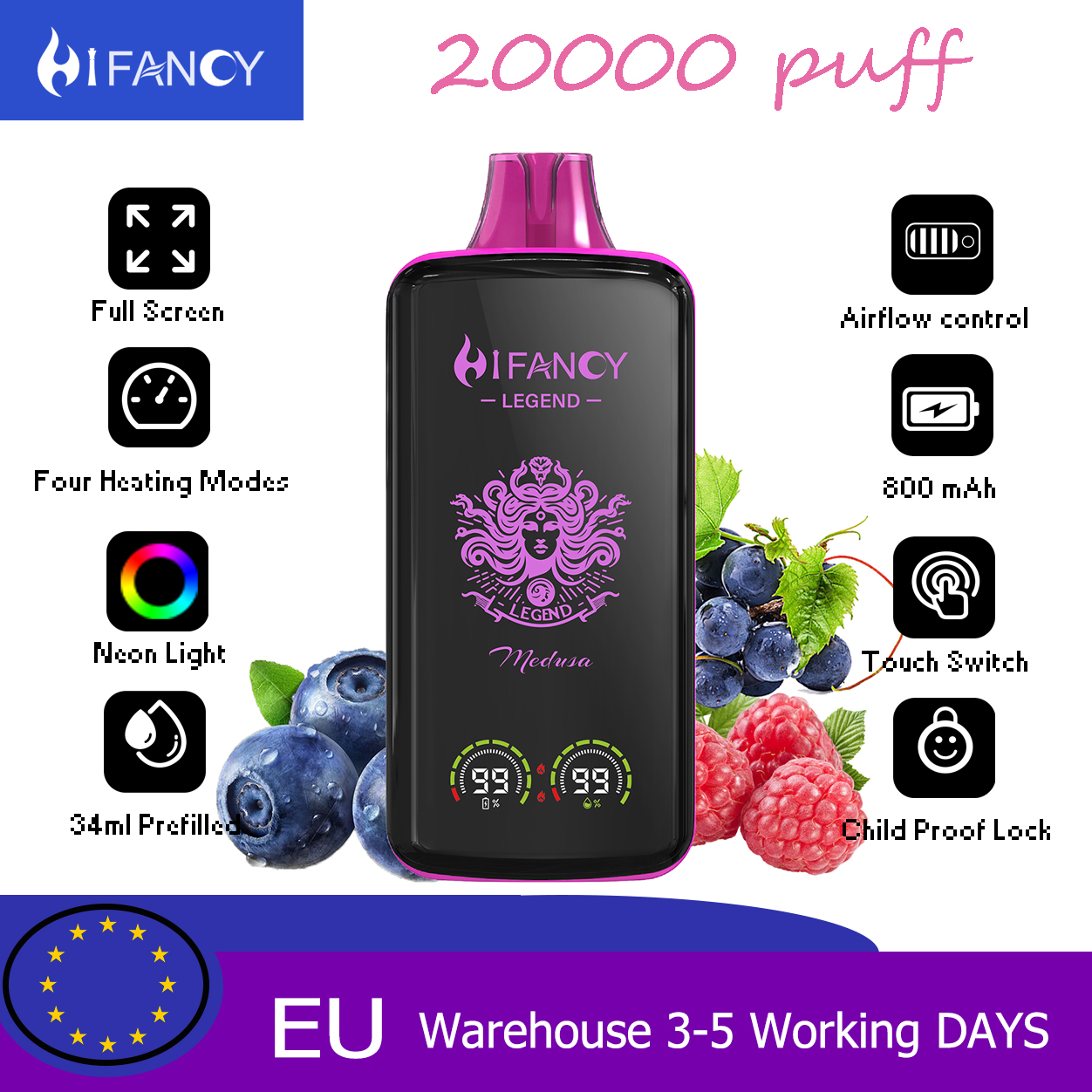 Disposable vape Hifancy Legend 20000