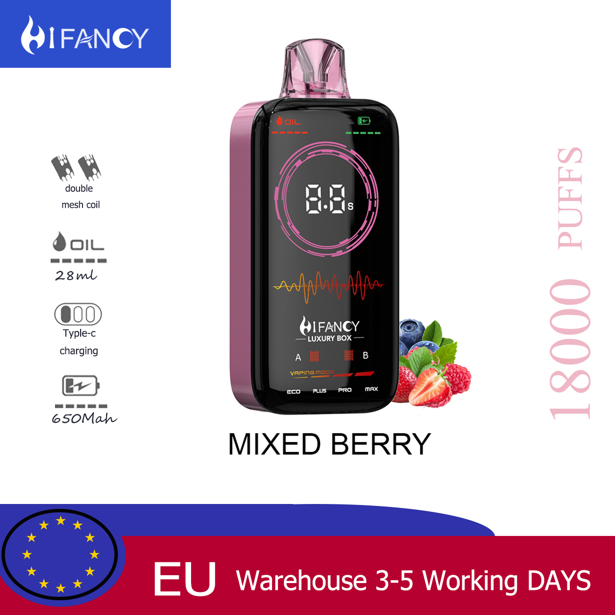 Disposable vape Hifancy Luxury Box 18000