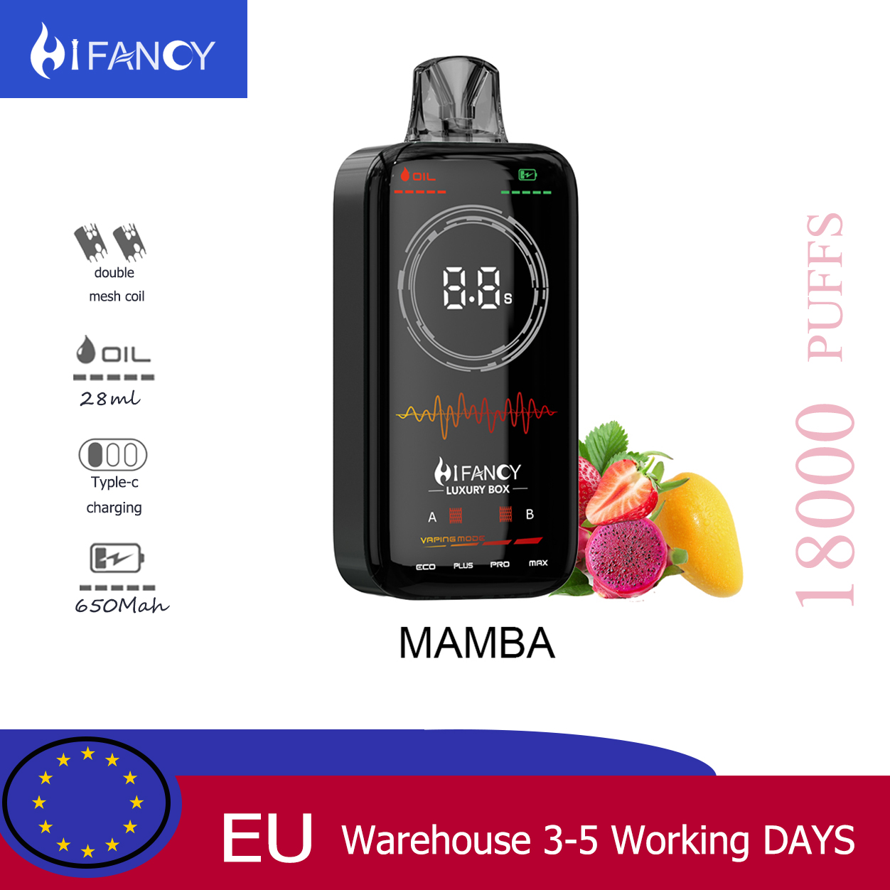 Disposable vape Hifancy Luxury Box 18000
