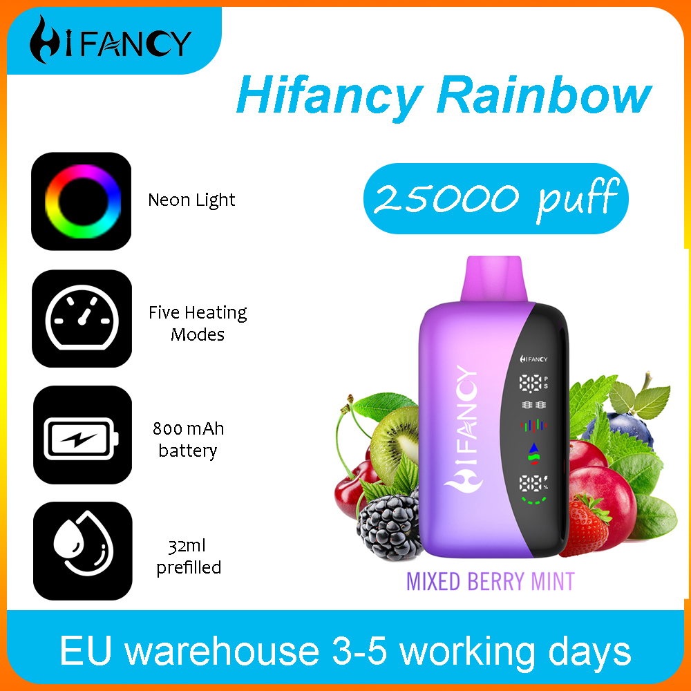 Disposable vape Hifancy Rainbow 25000 Mixed Berry Mint