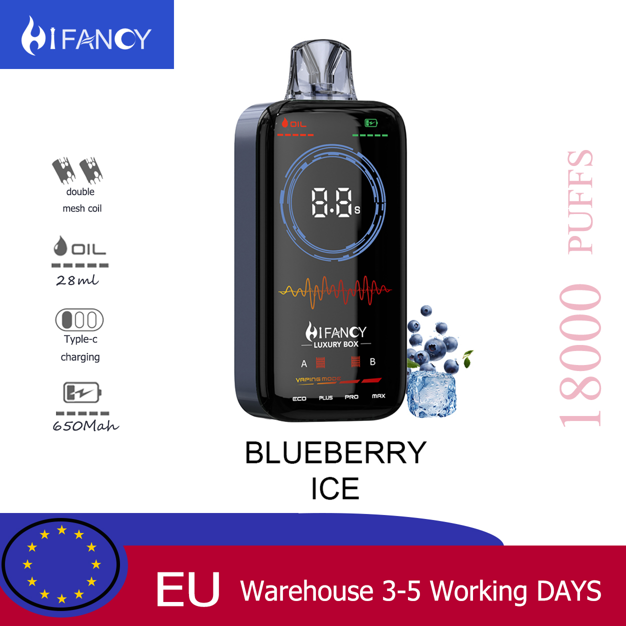Disposable vape Hifancy Luxury Box 18000