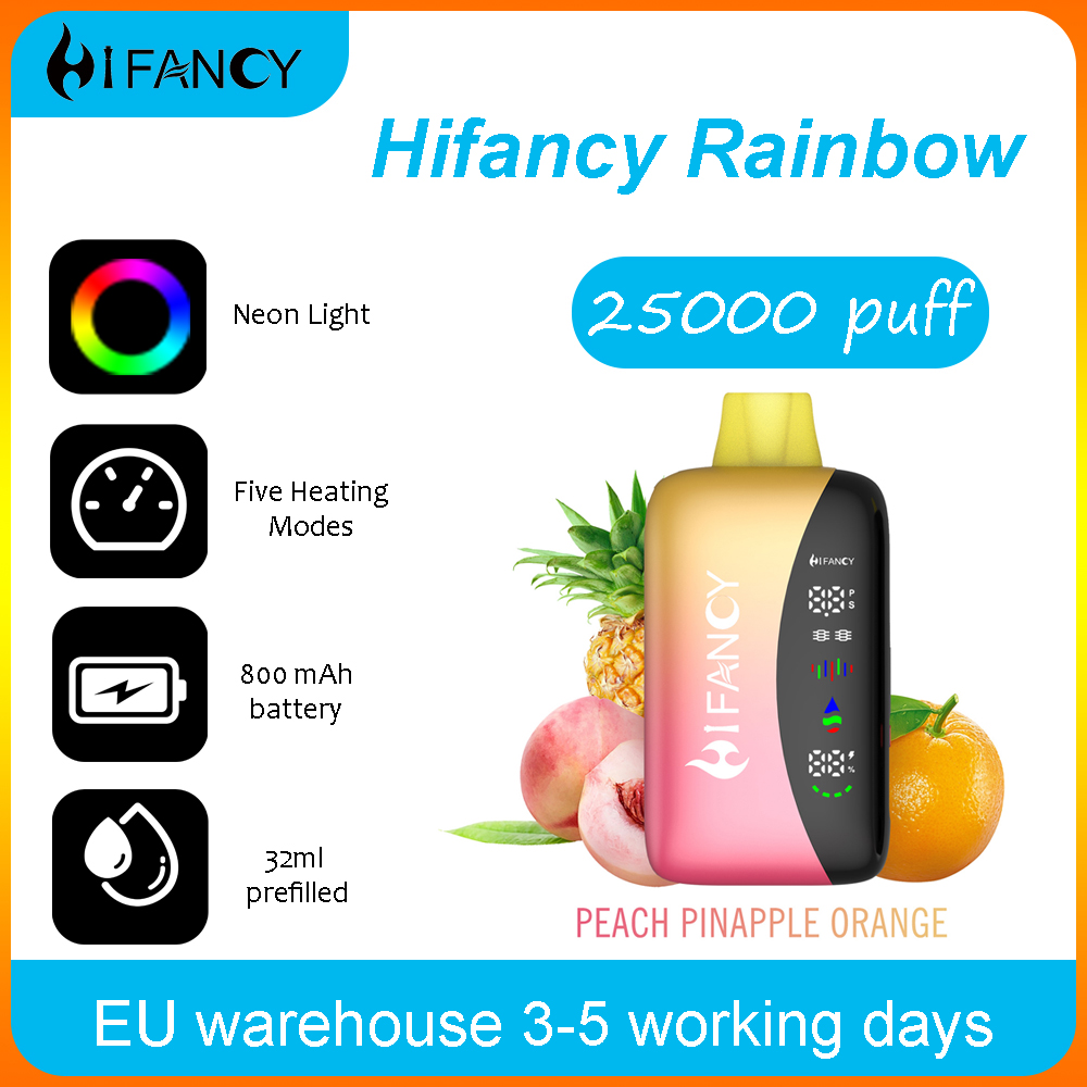 HiFancy Rainbow 25000 Vape Desechable Melocotón Piña Naranja - HIFANCY