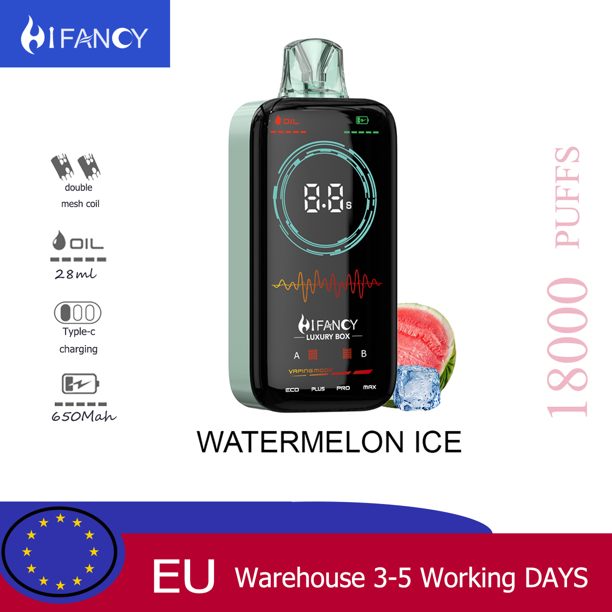Disposable vape Hifancy Luxury Box 18000