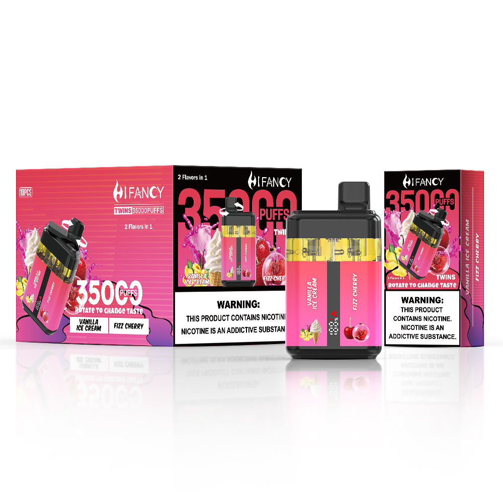 Disposable vape Hifancy Twins 35000 Vanilla Ice Cream & Fizz Cherry