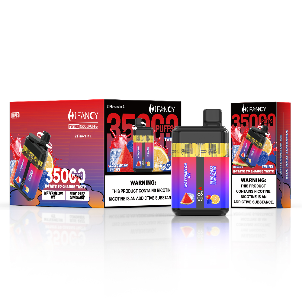 Disposable vape Hifancy Twins 35000 Watermelon Ice & Blue Razz Lemonade