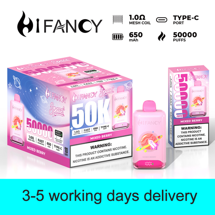 HiFancy Space 50000 Disposable vape Peach Mango Pineapple🍑🥭🍍 - Image 10